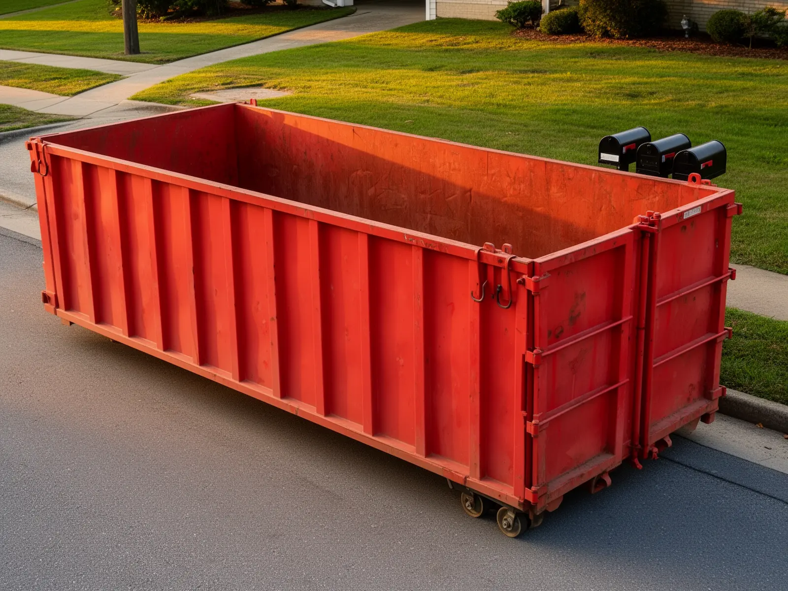 Roll-off dumpster from Maher & Son Dumpster Rental & Hauling in Fort Walton Beach, FL
